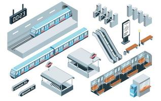 isometrische metro reeks vector