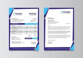 zakelijke briefpapier en factuursjabloon, zakelijke branding identiteit ontwerpsjabloon vector