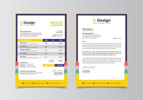 zakelijke briefpapier en factuursjabloon, zakelijke branding identiteit ontwerpsjabloon vector