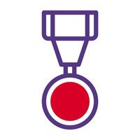 medaille icoon duotoon stijl duotoon rood Purper kleur leger illustratie vector leger element en symbool perfect.