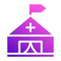 tent icoon solide stijl helling Purper roze kleur leger illustratie vector leger element en symbool perfect.