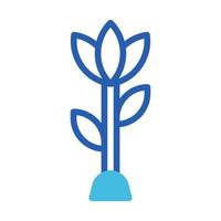 bloem icoon duotoon blauw stijl Pasen illustratie vector element en symbool perfect.