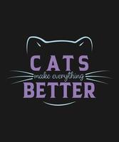 katten maken alles beter vector t-shirt ontwerp