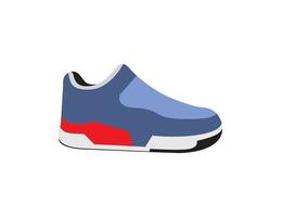 blauw schoenen met wit Aan de bodem vector