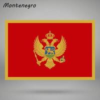 Montenegro gemakkelijk vlag geïsoleerd . vector illustratie