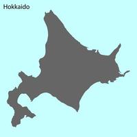 hoog kwaliteit kaart van eiland hokkaido vector