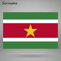 Suriname gemakkelijk vlag geïsoleerd . vector illustratie