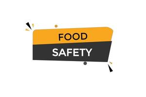 voedsel veiligheid vectoren.teken etiket bubbel toespraak voedsel veiligheid vector