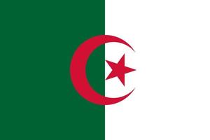 Algerije gemakkelijk vlag correct maat, proportie, kleuren. vector