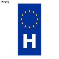 EU land identificatie. blauw band Aan licentie borden Hongarije vector