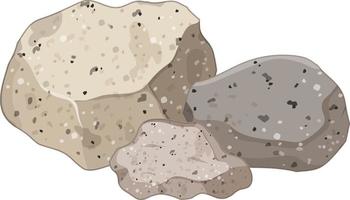 groep granieten stenen op witte achtergrond vector