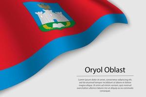 Golf vlag van oryol oblast is een regio van Rusland vector