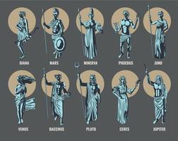 Grieks goden reeks vector