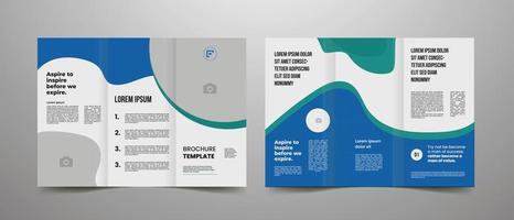 creatief zakelijke bedrijf drievoud brochure sjabloon met modern lay-out ontwerp a4 vector illustrator.