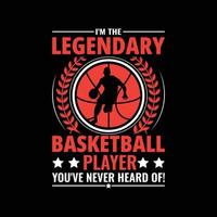 basketbal t overhemd ontwerp, basketbal afdrukken, typografie t-shirts vector