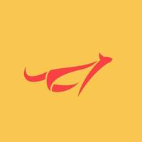 Jachtluipaard concept logo. modern en minimalistische logo. fit voor bedrijf, merk, identiteit, koopwaar, bedrijf. vector eps 10.