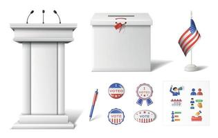 verkiezingen stemmen pictogrammen verzameling vector