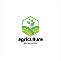 vector logo ontwerp illustratie van landbouw bedrijf, trekker boerderij, bodem boerderij, Bijsnijden veld, weiland, melk, schuur, embleem, ontwerp concept, creatief symbool, icoon.