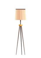 verdieping lamp met beige schaduw, verlichting uitrusting vector