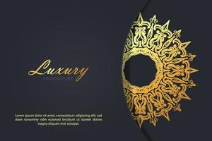 luxe mandala stijl gouden patroon achtergrond. vector
