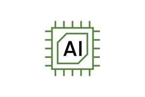 ai minimaal tech spaander logo ontwerp vector