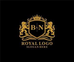 eerste miljard brief leeuw Koninklijk luxe logo sjabloon in vector kunst voor restaurant, royalty, boetiek, cafe, hotel, heraldisch, sieraden, mode en andere vector illustratie.