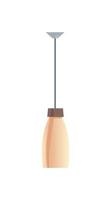 hanger lamp met beige schaduw, verlichting uitrusting vector