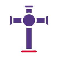 christen icoon solide rood Purper stijl Pasen illustratie vector element en symbool perfect.