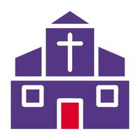 kathedraal icoon solide rood Purper stijl Pasen illustratie vector element en symbool perfect.