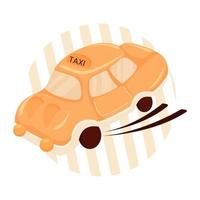 taxi auto illustratie, tekenfilm auto, vector