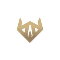 abstract luxe wolf hoofd logo ontwerp sjabloon vector