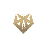 abstract luxe wolf hoofd logo ontwerp sjabloon vector