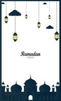 Ramadan kareem groet achtergrond. vector illustratie voor groet kaart, poster en spandoek. - vector