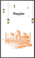 Ramadan kareem groet achtergrond Islamitisch vector ontwerp. Arabisch schoonschrift welke middelen ''Ramadan kareem ​ - vector