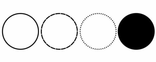 cirkel vorm reeks geïsoleerd Aan wit achtergrond vector