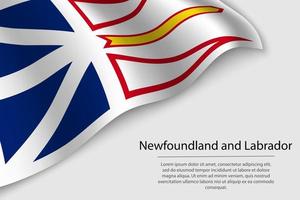 Golf vlag van Newfoundland en labrador is een regio van Canada vector