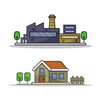 huis en industrie vector