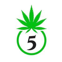hennep logo teken concept 5 alfabet symbool voor therapie, medisch en Gezondheid zorg en marihuana logo. vector