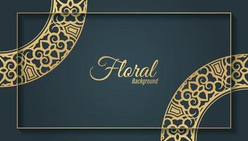 luxe donker bloemen ornament achtergrond concept vector