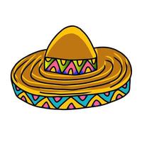 Mexicaans sombrero. vector hand- getrokken tekening illustratie in Mexicaans stijl.