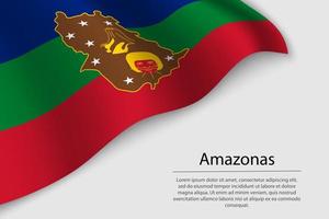 Golf vlag van amazonas is een staat van Venezuela vector