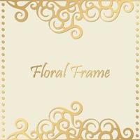 luxe decoratieve bloemen frame achtergrond vector