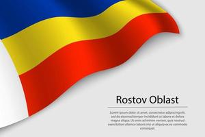 Golf vlag van Rostov oblast is een regio van Rusland vector