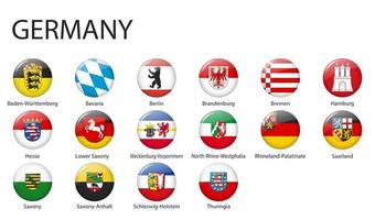 allemaal vlaggen van staten van Duitsland sjabloon voor uw ontwerp vector