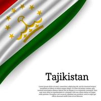 golvend vlag van Tadzjikistan vector