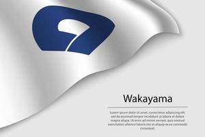Golf vlag van wakayama is een regio van Japan vector
