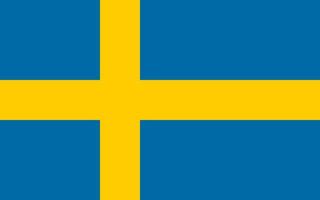 Zweden gemakkelijk vlag correct maat, proportie, kleuren. vector