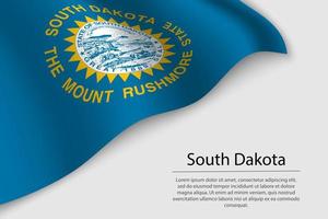 Golf vlag van zuiden dakota is een staat van Verenigde staten. vector