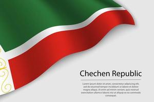 Golf vlag van Tsjetsjeens republiek is een regio van Rusland vector