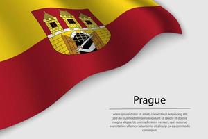 Golf vlag van Praag is een staat van Tsjechisch republiek. vector